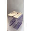Table d'appoint en marbre Calacatta Viola avec piètement en métal violet