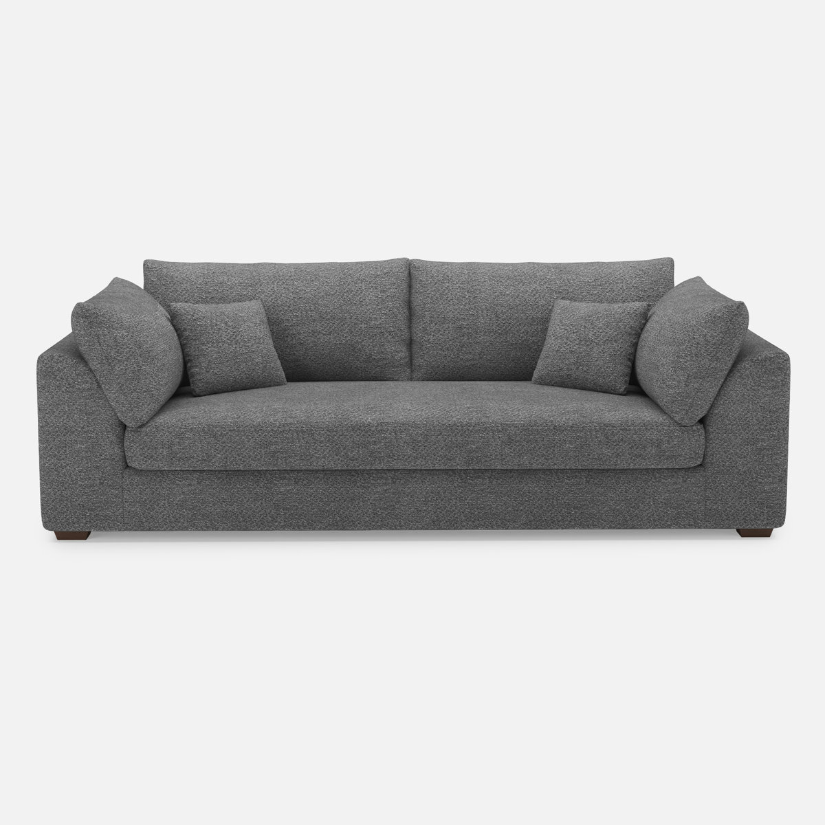 Upholstered Couch with Toss Pillows