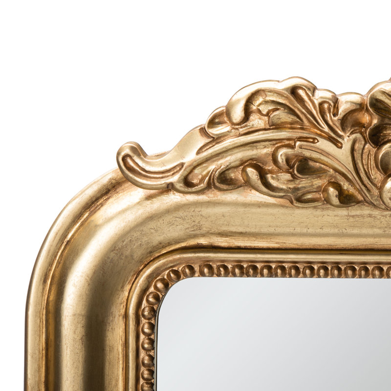Alzubair Engineered Wood Arch Wall Mirror, Gold