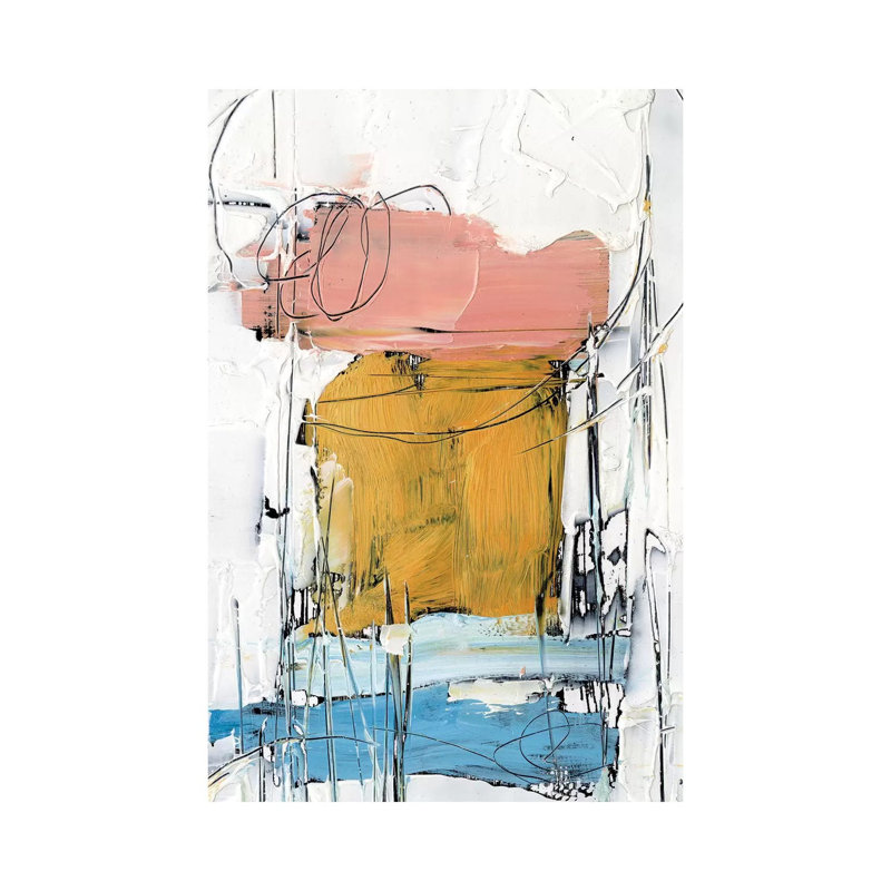 «Stacked Together II» par Ethan Harper - reproduction d'art, H 18 po x l 12 po x 1,5 po, Toile tendue, Pas de tapis
