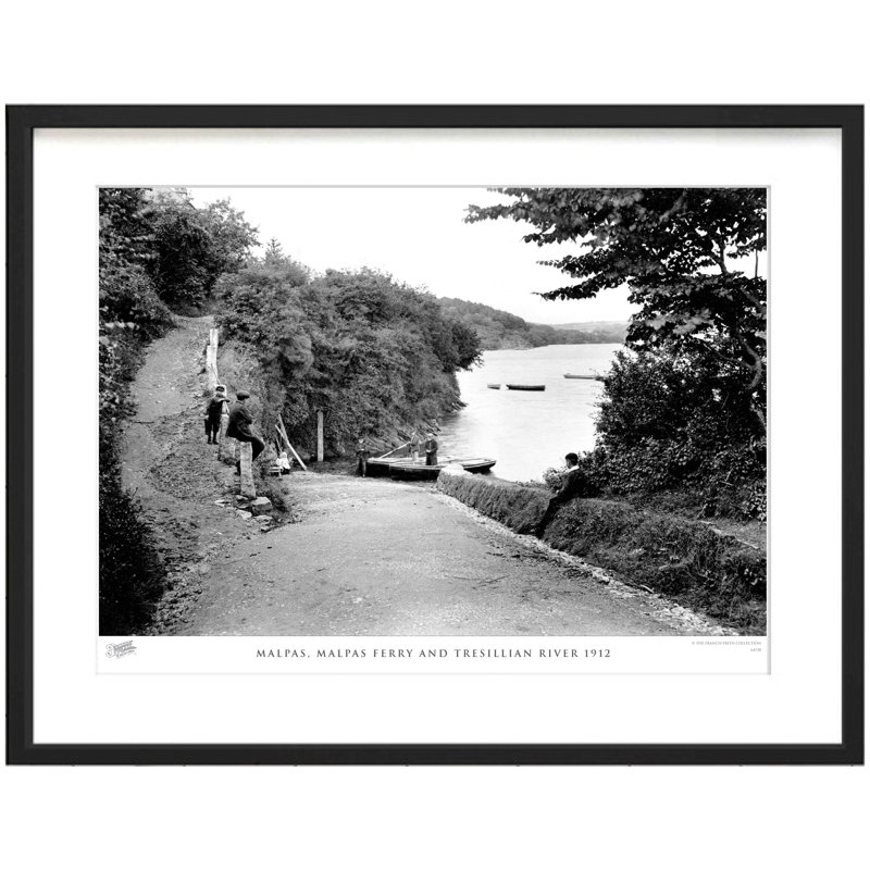 Malpas, Malpas Ferry And Tresillian River 1912 - Single Picture Frame Print, 28cm H x 36cm W x 2.3cm D