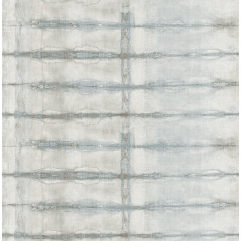 Modulus Denim Geometric Stripe Wallpaper, Blue