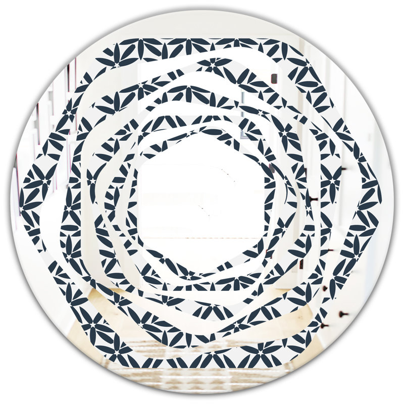 Miroir mural abstrait sans cadre, H 31,5 po x l po