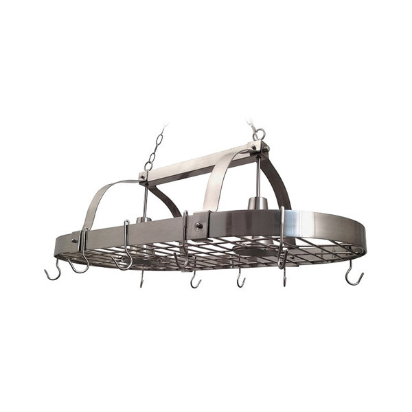 Acuna Steel Oval Hanging Pot Rack