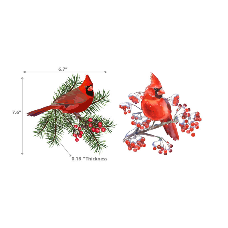 Ensemble de 2 chiffons suédois Winter Cardinal