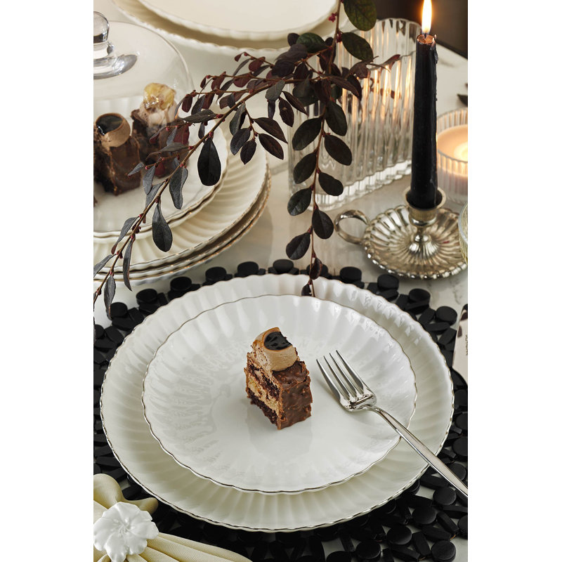 24 Pieces 100% Porcelain Dinner Set