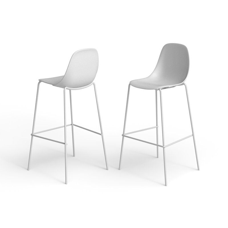 Aleta Counter Stool, White
