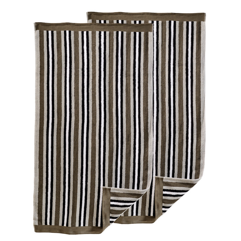 Blue Nile Mills 2 Piece Standard Cotton Bath Sheet Set, Charcoal