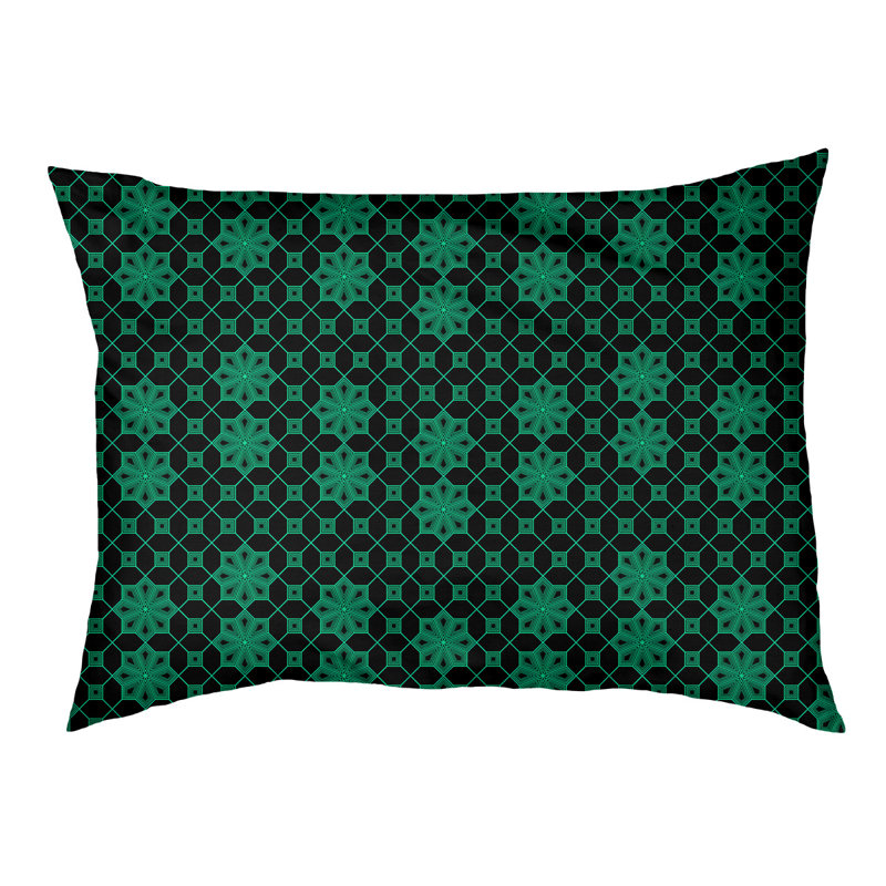 Coussin pour chien Byrge, Grand (H 17 po x l 52 po x P 42 po), Vert / Noir