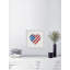Impression encadrée « Heart Shape flag »-51961068