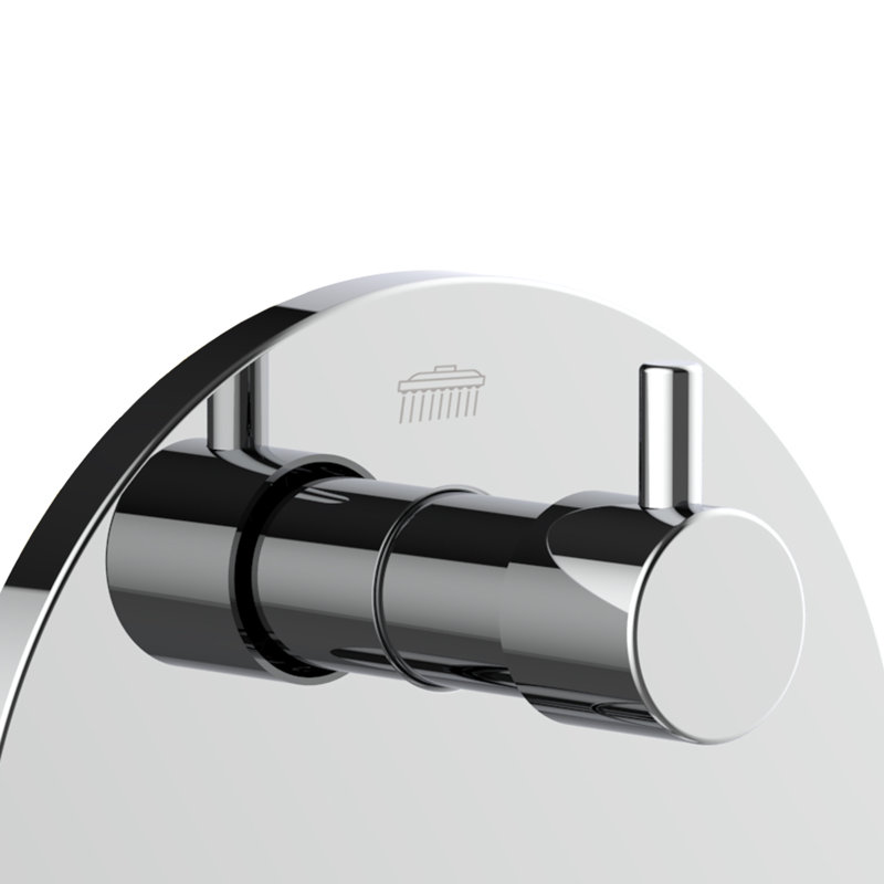 Chrome Two-Way Pressure Balance Shower Valve with Trim Kit