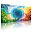 «Nautical & Beach Vibrant Ocean Waves Beach», ensemble de 3 impressions sur toile-1564608365
