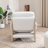 Thickly Padded Linen Solid Wood Armchair-243090313