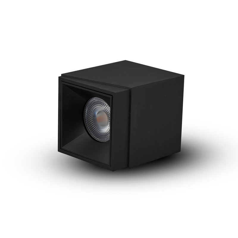 Node 3.25-in Square Integrated LED ETL Certified Surface Mounted Downlight, Beam Angle 33, Black