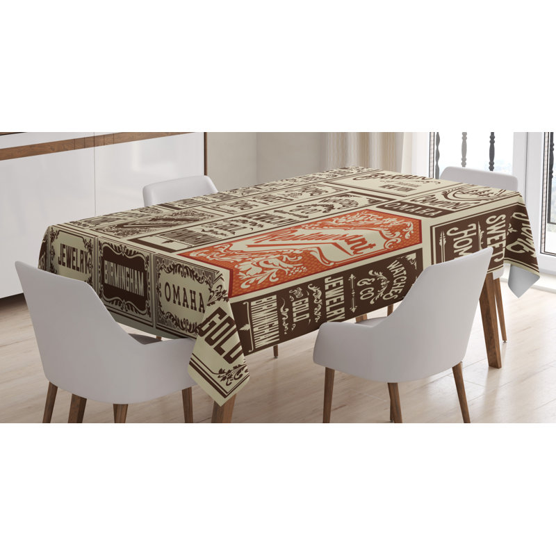 Nappe de composition Composition Of Old Publicité Designs, 84 po x 60 po