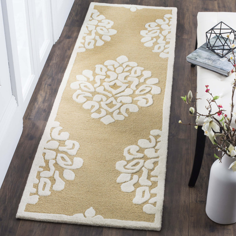 Floret Martha Stewart Hand Tufted Wool Damask Rug, Runner 2'3" x 8'