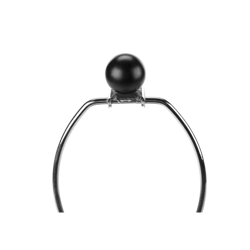 Lighting, H 25 po, lampe de table, céramique noire, abat-jour ivoire / crème, contemporain