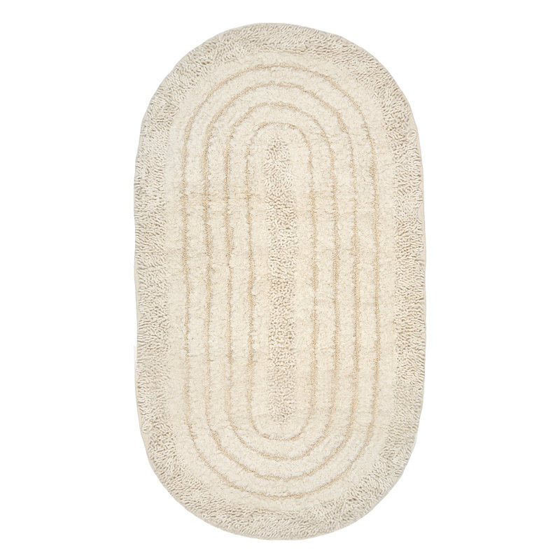 Tapis de bain Mateas, Crème