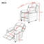 Fauteuil inclinable électrique kaki clair de 34,84 po, revêtement en chenille à cadre en bois massif, pour le bureau à domicile-1949085213