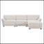 Canapé modulaire de 110 po en forme de L avec coussin de siège extra large, chargeur USB et de type C, conception d'accoudoir pétale, mousse haute densité, repose-pieds à mouvement libre, structure en bois, chenille, 4 sièges,-1656324609