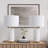 26'' White Ceramic Table Lamp With Usb For Living Room/Bedroom