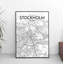 Stockholm City Map - No Frame Print-1887073841