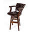Tabouret de bar pivotant capitonné trophée brun 30 po-61558326-61924288