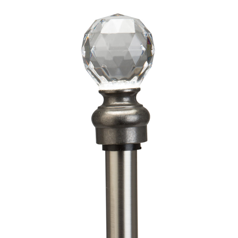 Tringle à rideaux simple en cristal Beachmere, 86" - 120"