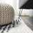 Collenn Diamond Stripe Geometric Shag White/Gray Rug-1655634099