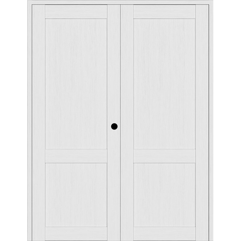 Porte standard à panneaux en bois préfinie, 60" x 96", Blanc texturé