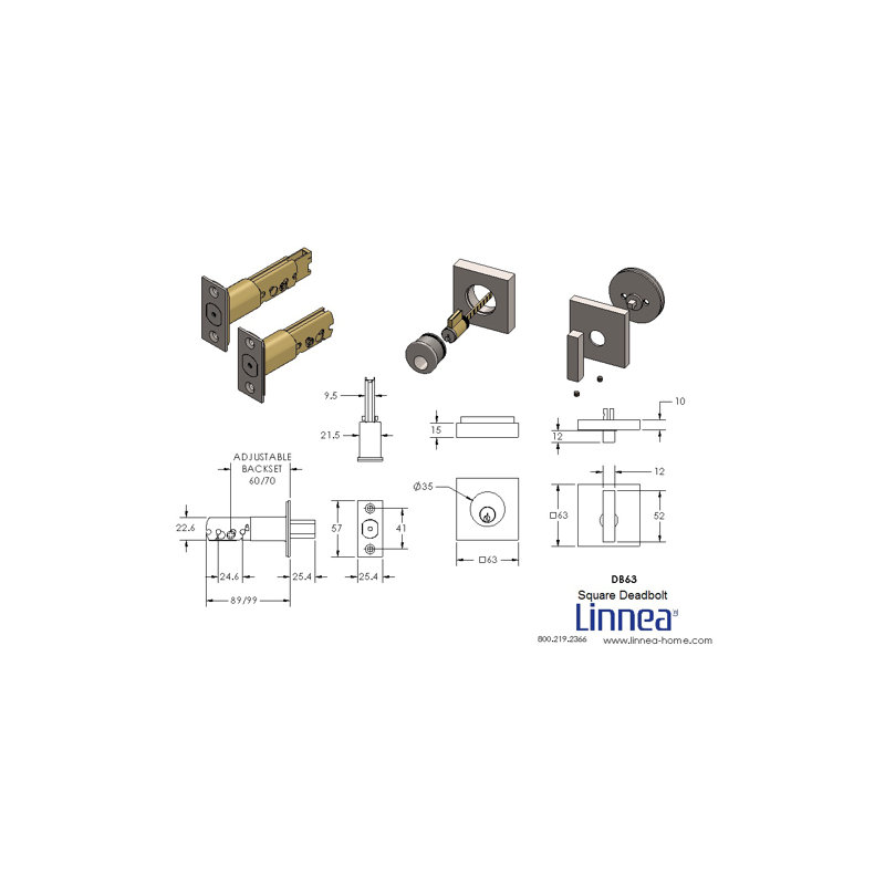 Single Cylinder Deadbolt, Satin Black