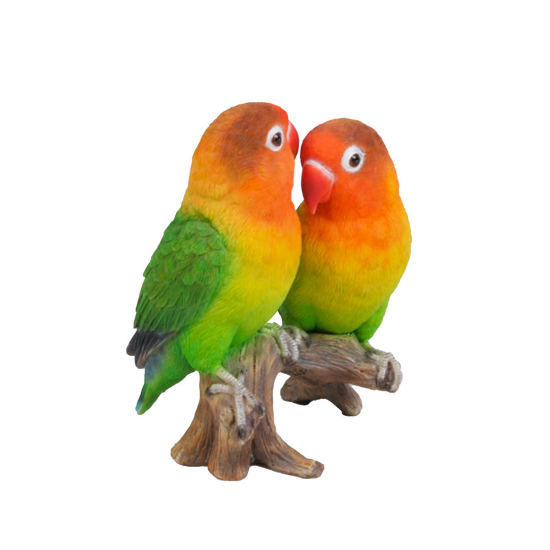 Parrots on Branch Statue