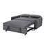 Lit convertible gris foncé avec 3 angles réglables, 56,4 po, dossier à 2 places en port, ports-738943590