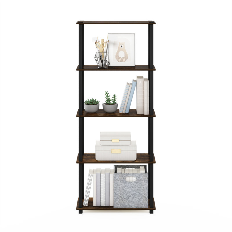 Maxine 59.9cm W Manufactured Wood Shelving Unit, Amber Pine/Black