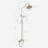 Height Adjustable Brass Wall Mounted Rain Shower System with Handheld Shower-126375060