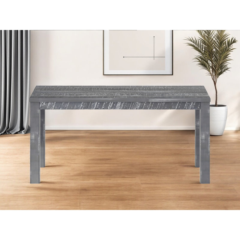Table de salle à manger 35 "en bois massif gris