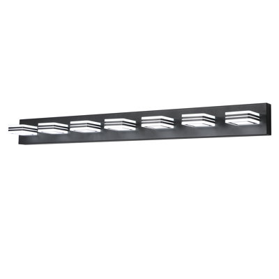 Luminaire en acrylique pour salle de bain avec lumière DEL à intensité variable (gradateur non inclus) 7 lumières