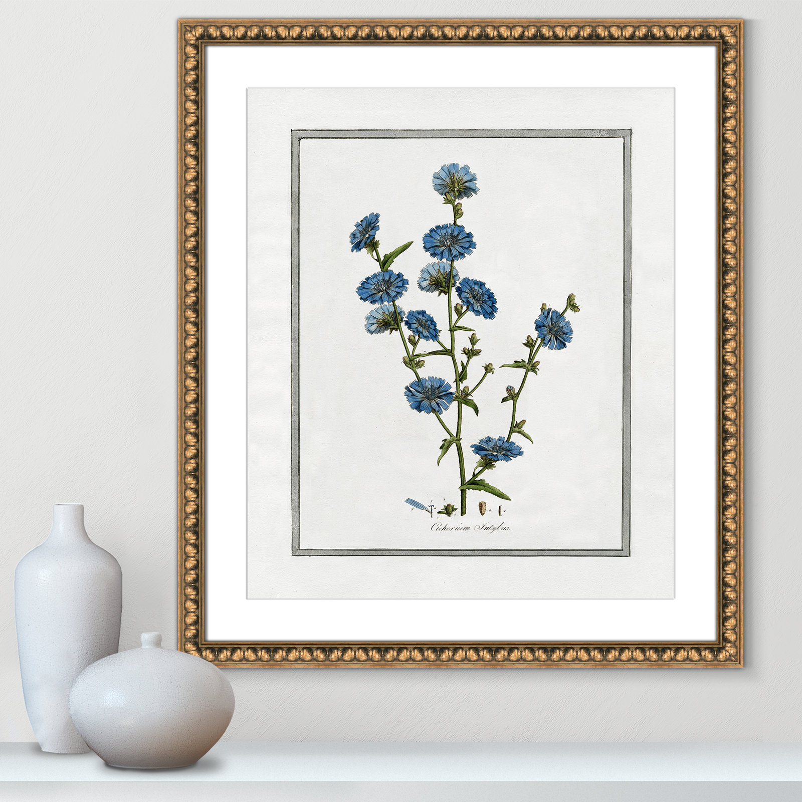 Colombe "Soft Botanical I" Print, Gold Bead Framed, 22.5" W x 26.5" H