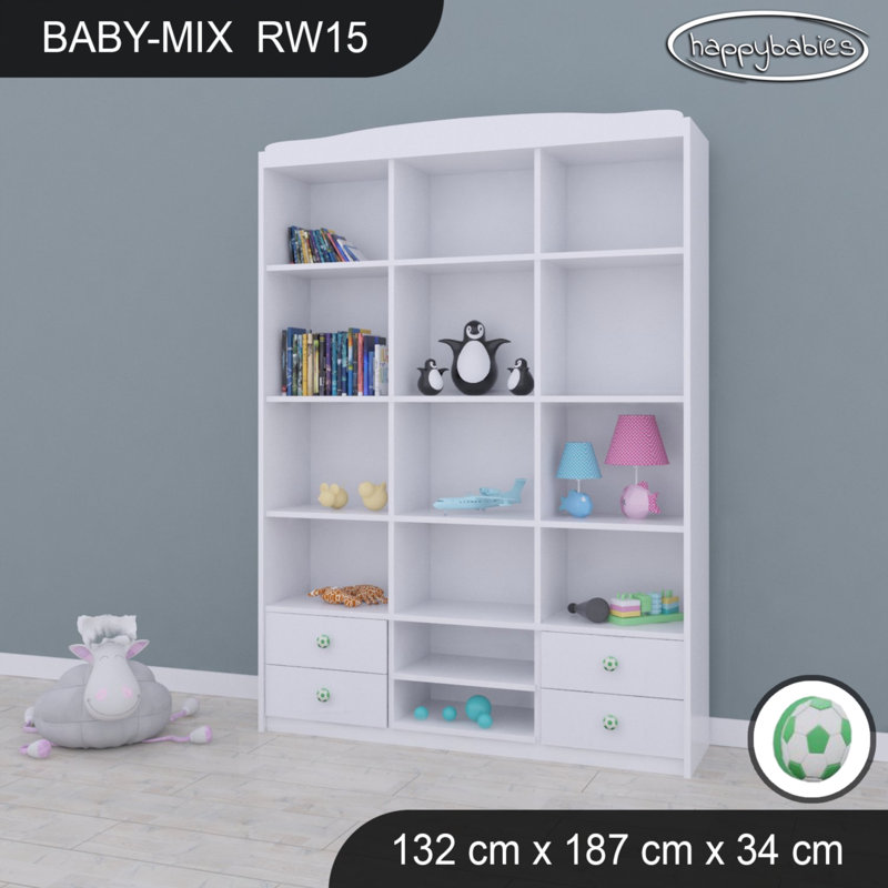 Baby Mix 187cm H X 132cm W Kids Cube, White/Green