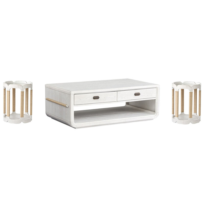Table basse Regulski, 3 pièces: table basse, 2 tables de bout