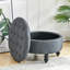 Acosta 70cm Wide Tufted Round Solid Colour Cocktail Ottoman with Storage-979982191