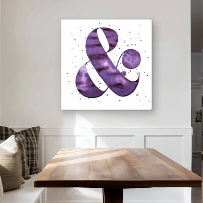 Ampersand Purple - Shapes Purple Metal Print for Home Decor