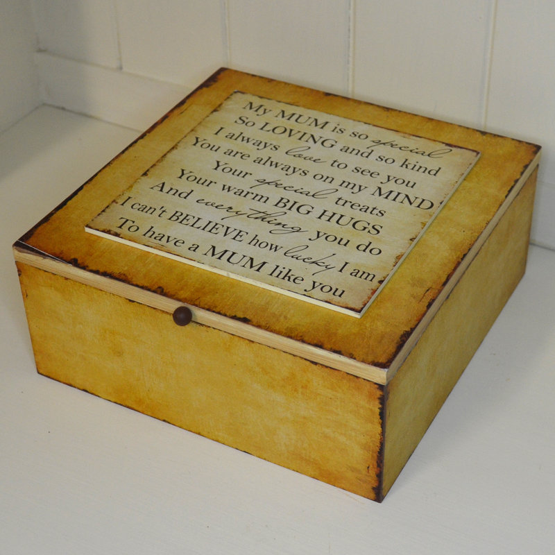 Vina Handmade Wooden Memory Box