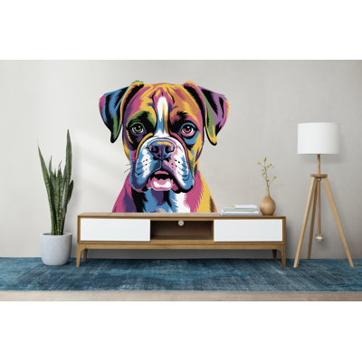Boxer Dog Wall Decal Dog Decor Dog Wall Art Decal Dog Lover Animals Anime Decal Dog Bathroom Wall Decals Stickers Vinyl 760RS