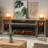 75" Highboy Electric Fireplace TV Stand - 40'' 3-Side Tempered Glass LED, Customizable Flame Effects, Fits 80/85'' Televisions, Modern Living Room Media Console, Gray Wash-1139034640