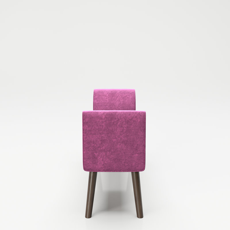 Tiffany Polyester Upholstered Bench, Purple