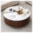 35.4" Round Faux Marble Tabletop Coffee Table