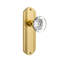 Deco Plate with Round Clear Crystal Door Knob-856659202