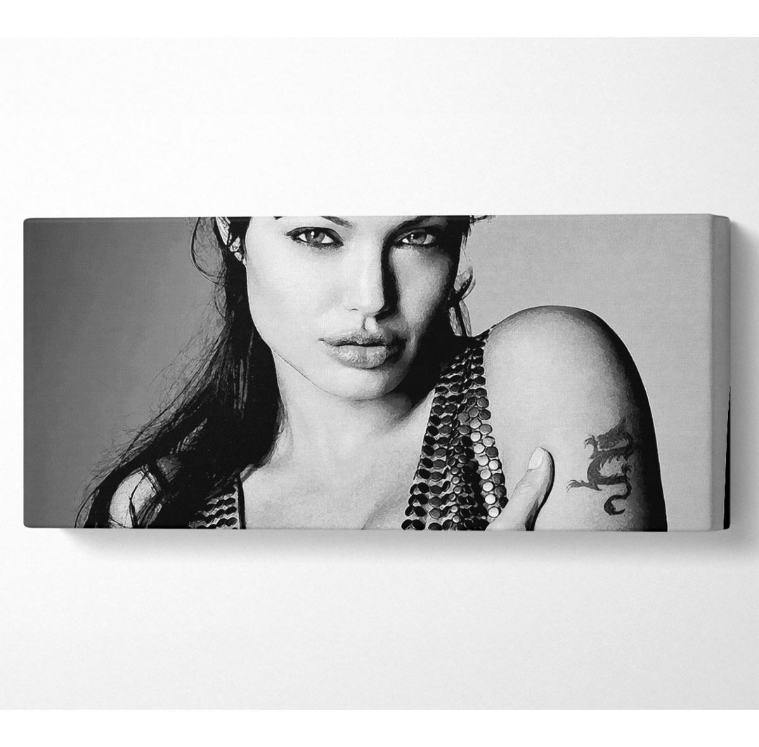 Angelina Jolie Dragon Tattoo - Leinwanddrucke auf Leinwand