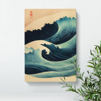 XC1022-4728X Traditional Japanese Wave No.7 - Wrapped Canvas Print
